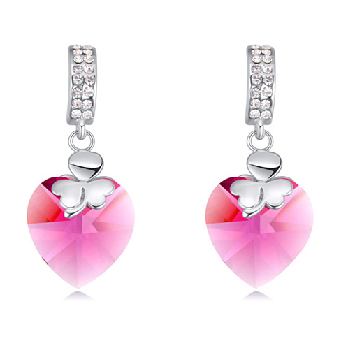 earrings ice pink swarovski sparkling brilliant crystal completeskincare